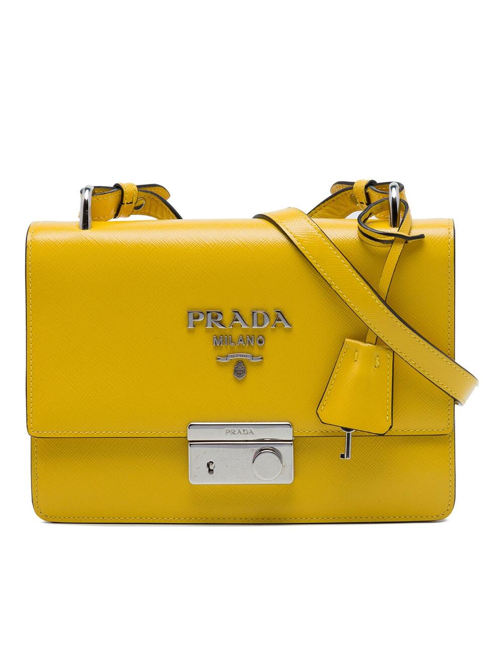 Prada Saffiano Lux Sound Lock Crossbody #358185P67B